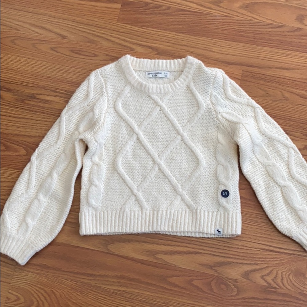 Girls Abercrombie Kids L/S Bubble Sleeve Sweater